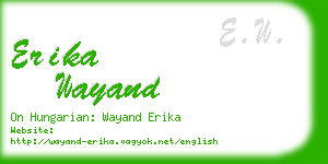 erika wayand business card